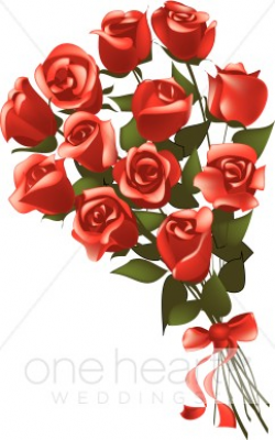 Dozen Roses Clip Art | Flower Bouquet Clipart