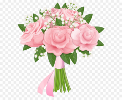 Flower bouquet Rose Pink Clip art - Pink Rose Bouquet Free PNG Clip ...