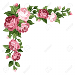 Rose Flower Border Clipart Tags Pinterest Design Of Flower Bouquet ...
