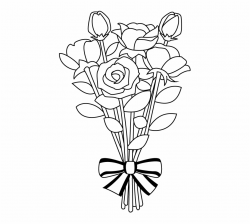 Black And White Flower Bouquet Clipart Black And White ...