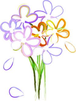 Clip Art Illustration of a Simple Bouquet of Watercolor Fl… | Flickr