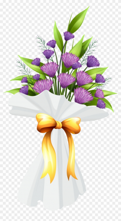 Purple Flowers Bouquet Png Clipart Image - Purple Flower ...