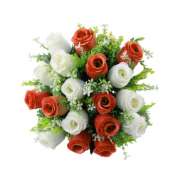 18 Head Very Beautiful Man made Silk Roses Bridal Bouquet Roses Home ...