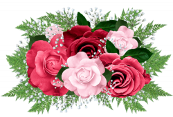 Pink and Red Rose Bouquet Clipart | Gallery Yopriceville - High ...