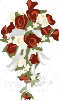 Bridal Roses Clipart | Flower Bouquet Clipart