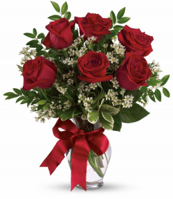 half-dozen-red-roses-bouquet-happy-valentines-day-y203Kn-clipart ...