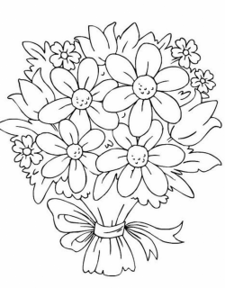 Bouquet Flowers Drawing at GetDrawings.com | Free for personal use ...