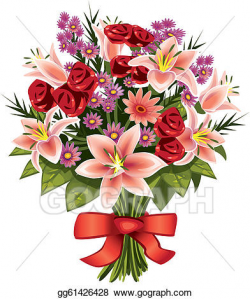 Stock Illustration - Bouquet of flowers. Clip Art gg61426428 ...