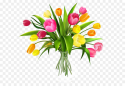 Tulip Flower bouquet Clip art - Vase with Tulips PNG Clipart png ...