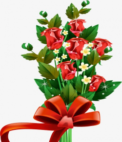 A Whole Bouquet Of Roses Flowers, A Whole Bundle, Rose, Flowers PNG ...