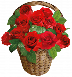 Valentine Gift Rose Basket PNG Clipart Picture | Gallery ...