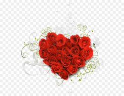 Flower bouquet Rose Heart Clip art - Red Heart Bouquet of Roses ...