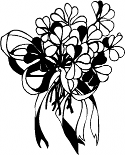 Clip Art Black And White Bouquet Clipart