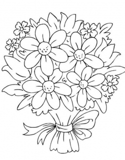 Bouquet Of Flowers Coloring Pages | Coloring Pages(Trisha's Board ...