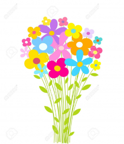 Cute flower bouquet clipart free