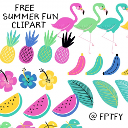 Summer Fun Clipart - Letters