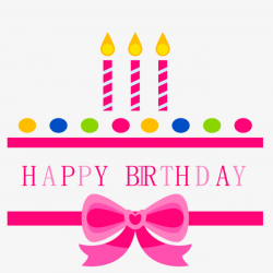 Happy Birthday Label, Birthday Tag, Candle, Bow PNG Image and ...
