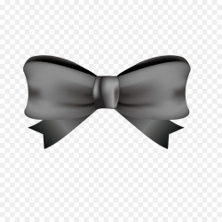 Bow tie Black and white Shoelace knot - Black bowknot png download ...
