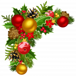 Christmas Deco Corner with Christmas Tree Decorations Clipart ...