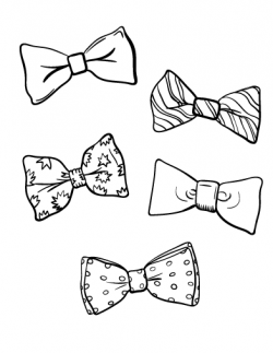Printable bow tie coloring page. Free PDF download at http ...