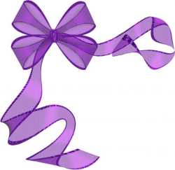 Image of Bows Clipart #5228, Purple Ribbon Bow Clip Art Borders ...