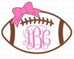 Football Monogram SVG Football SVG SVG Files Sports Svg