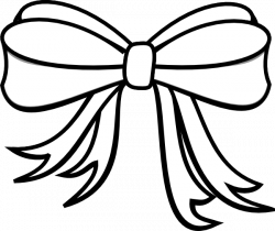 Black and white present bow clipart - Clipartix