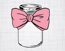 Mason jar with bow | Etsy