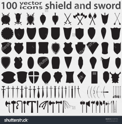 Sword and bow silhouette clipart