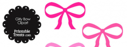 Girly Bow Clipart in Shades of Pink — Printable Treats.com