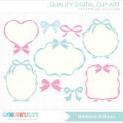 Frames Ribbons & Bows / Princess Blog Header Banners Clip
