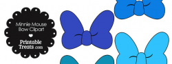 Minnie Mouse Bow Clipart in Shades of Blue — Printable Treats.com