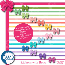 Ribbons and bows clipart, Multi-Colored Bows and ribbons clipart ...