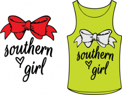 Items similar to Southern Girl with Bow vector SVG cutting file ...