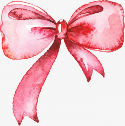 Hand-painted Bow, Pink, Watercolor, Bow PNG Image and Clipart for ...