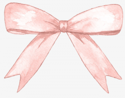 Hand Painted Watercolor Pink Bow, Hand Painted, Watercolor, Pink PNG ...