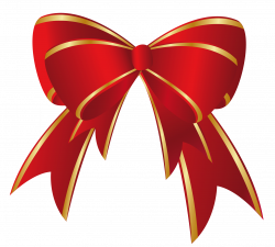 Christmas Red Gold Bow PNG Clipart | Gallery Yopriceville - High ...