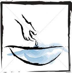 Hand Washing in Bowl | Maundy Thursday Clipart