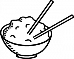 Rice Bowl Black And White Clip Art at Clker.com - vector clip art ...
