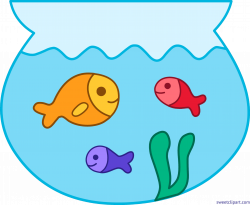 Fishbowl Fishes Cute Clip Art - Sweet Clip Art