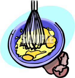 Clipart Picture of a Whisk Scrambling Eggs - foodclipart.com