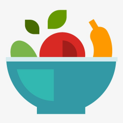 Flat Bowl Of Fruit, Bowl, Banana, Apple PNG Image and Clipart for ...