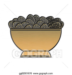 Stock Illustration - golden potato chip bowl. Clipart gg62001676 ...