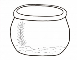 printable fish bowl template fish tank clipart bowl drawing pencil ...
