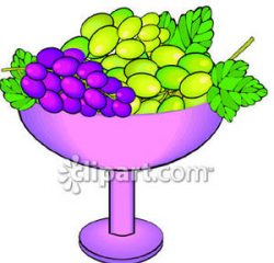 Bowl Of Grapes Clipart