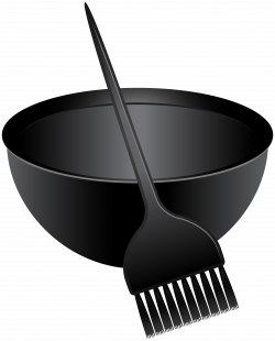 Hair Dye Brush and Mixing Bowl PNG Clip Art Image | Gallery ...