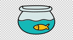 Fish bowl hand drawn icon animation with transparent background ...