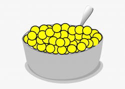 Bowl Of Yellow Cereal Clip Art - Cereal Bowl Cartoon Png ...