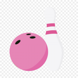 Bowling ball Bowling pin Ten-pin bowling Clip art - Pink Bowling ...