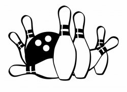 Ball Bowling Pins Game Sport - Bowling Clipart Black And ...